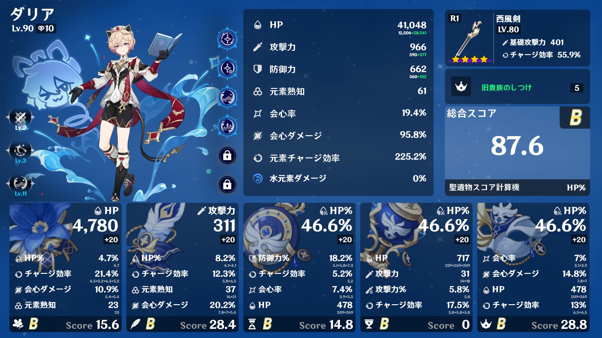 筆者のダリアのビルド