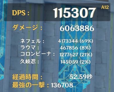 久岐忍入りのネフェルパーティ