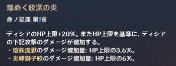 ディシアの1凸効果