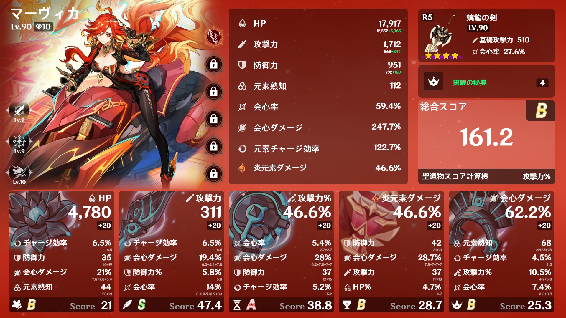 マーヴィカのビルドカード