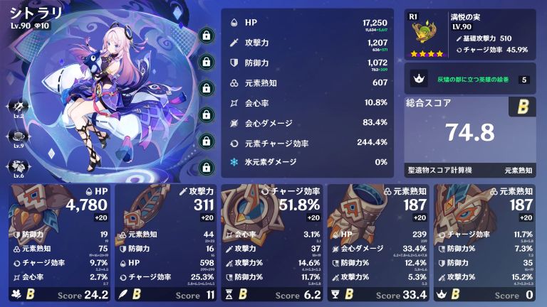 シトラリのビルドカード