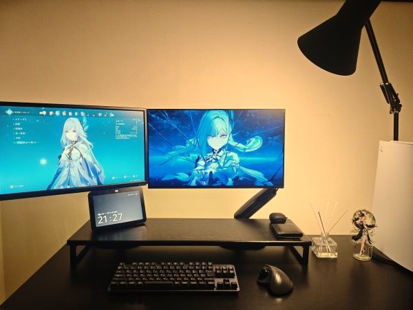 プレミアXに換装後のデスク