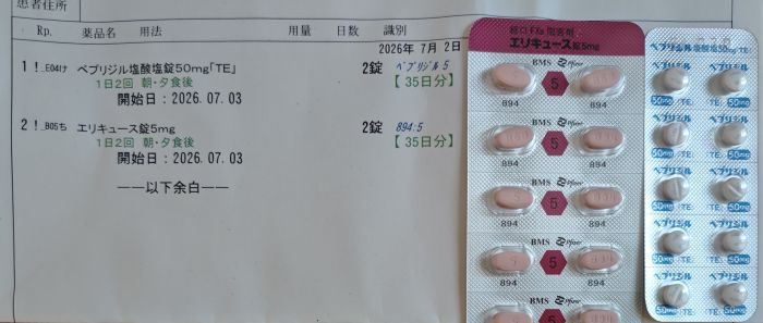 処方されたお薬