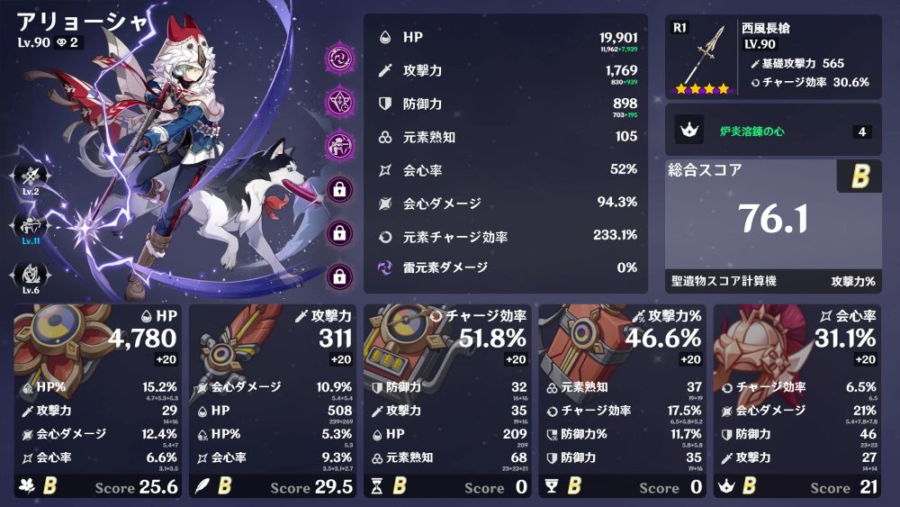 アリョーシャのビルドカード