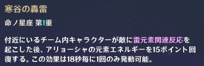 アリョーシャの1凸効果