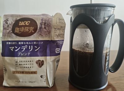 フレンチプレスコーヒー＋マンデリン