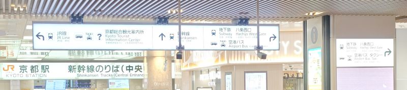 京都駅八条口の案内看板